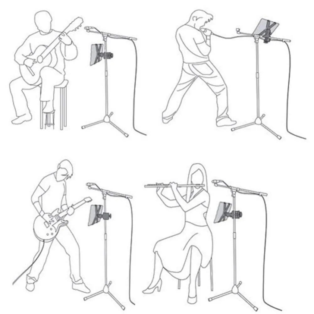 Tablet Stand For Microphone Holder Desktop Mobile Phone Mount For  Ipad For Iphone 4.5 to 12.9 inch