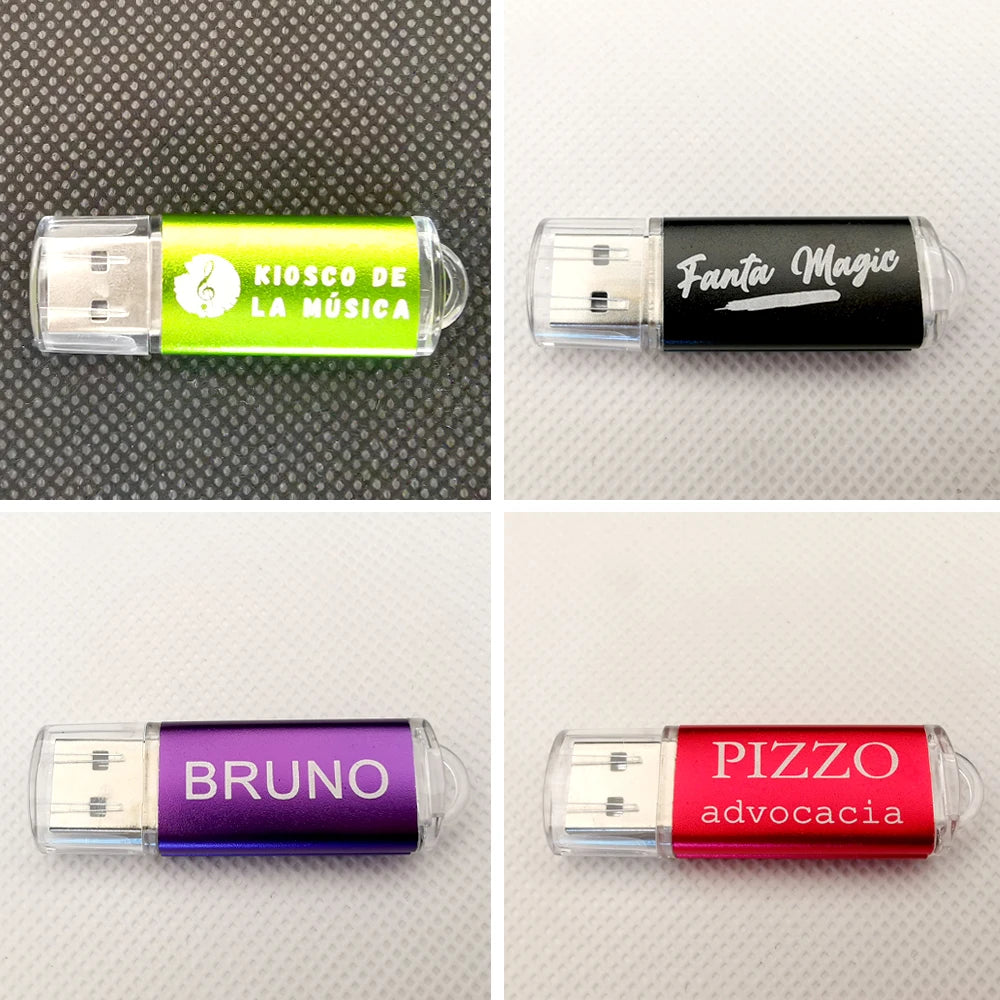 Custom Logo 50pcs/lot Pendrive 128MB 4GB 1GB Memory Stick 4GB 16GB Photography Gifts USB 2.0 Flash Pen Drive 512MB Cle Udisk
