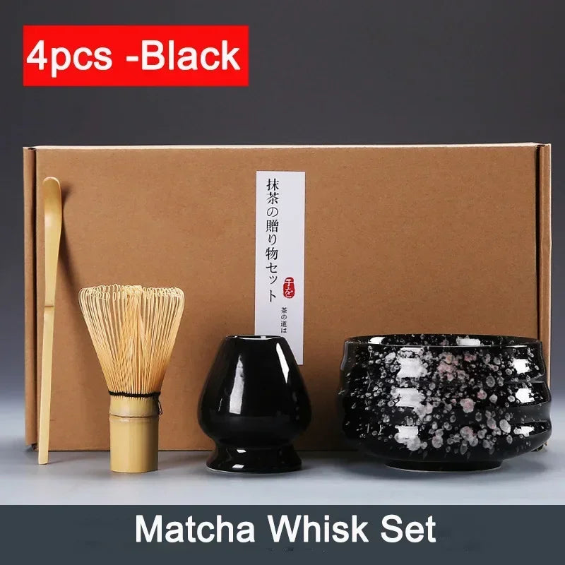 4pcs 6Pcs Handmade Home Easy Clean Matcha Tea Set Tool Stand Kit Bowl Whisk Scoop Gift Ceremony Traditional Japanese Accessories