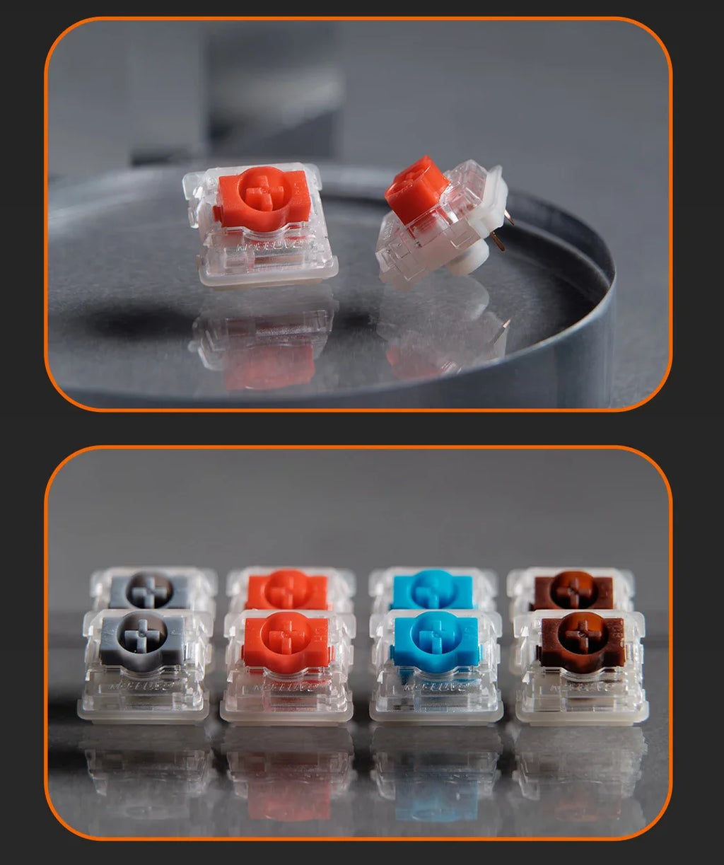 Gateron KS-27 Low Profile 3-Pin Switch – Red/Blue/Brown,  Mechanical Keyboard Switches for GK61, GK87