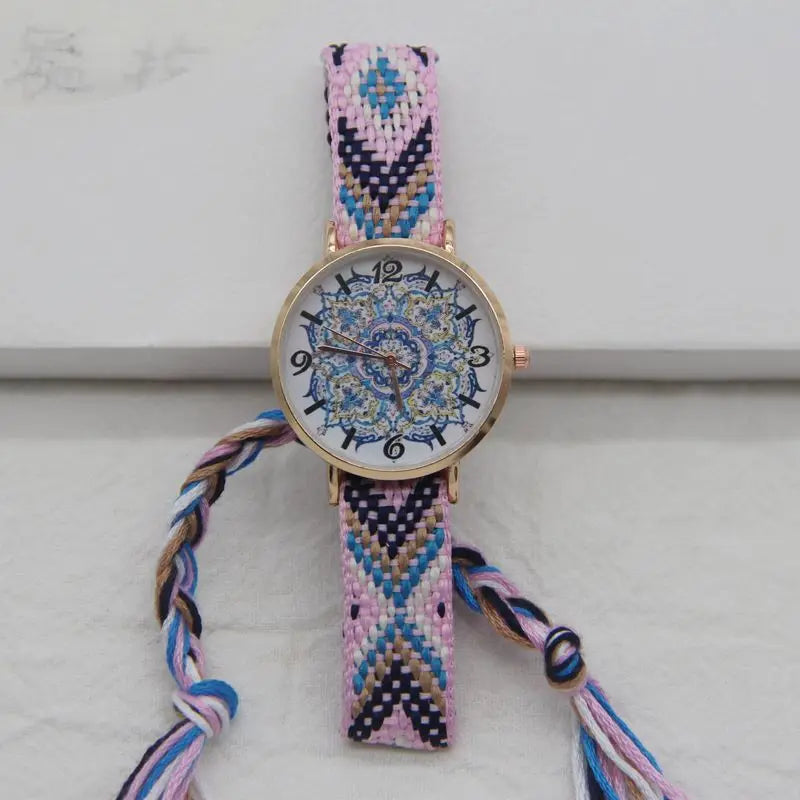 2025 New Ladies Knitted Style Watch Ladies Exquisite Disc Watches Bohemian Style Watch Birthday Gift  Reloj Mujer