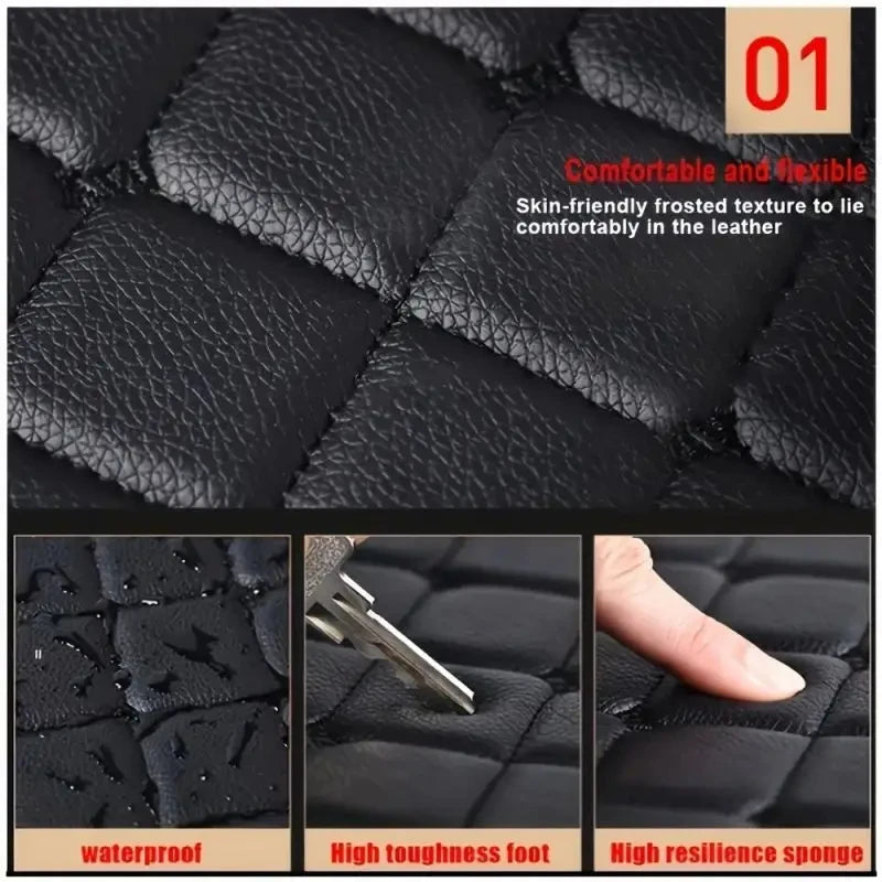 Car Floor Mats For Peugeot 206CC 206 CC T16 2000~2008 Leather Mat Carpets Rugs Protective Pad Set Interior Parts Car Accessories
