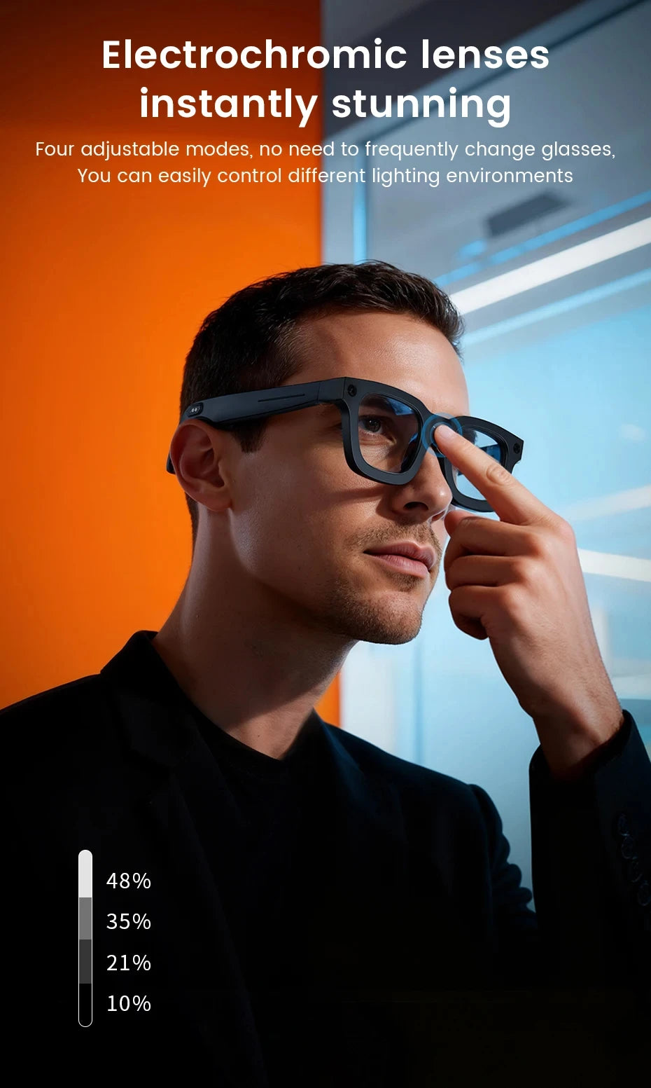 2026 AI Smart Glasses: AI Voice Translation, Video, Bluetooth Call, Music Touch Photochromic Lenses Hands-free, Universal Gift