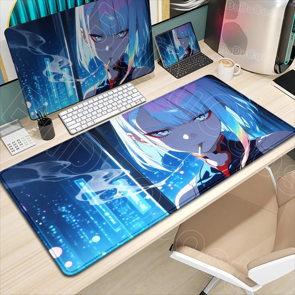 HD Printing New Wallpaper C_cyberpunk E_edgerunners Mouse Pad Non-slip Mousepad Computer Gamer LockEdge Desk Mat PC Keyboard Mat