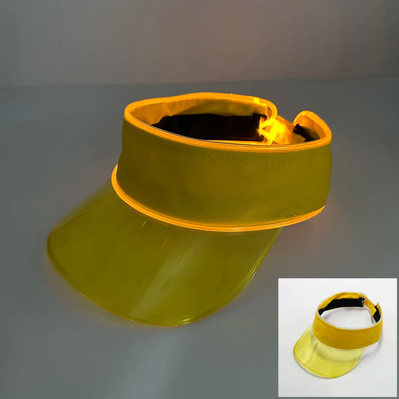 Glowing Summer Sunshade Cap Holidays Outdoor Hiking Running Sports LED Hat NightClub Rave Party Luminous Accessories Travel Hats