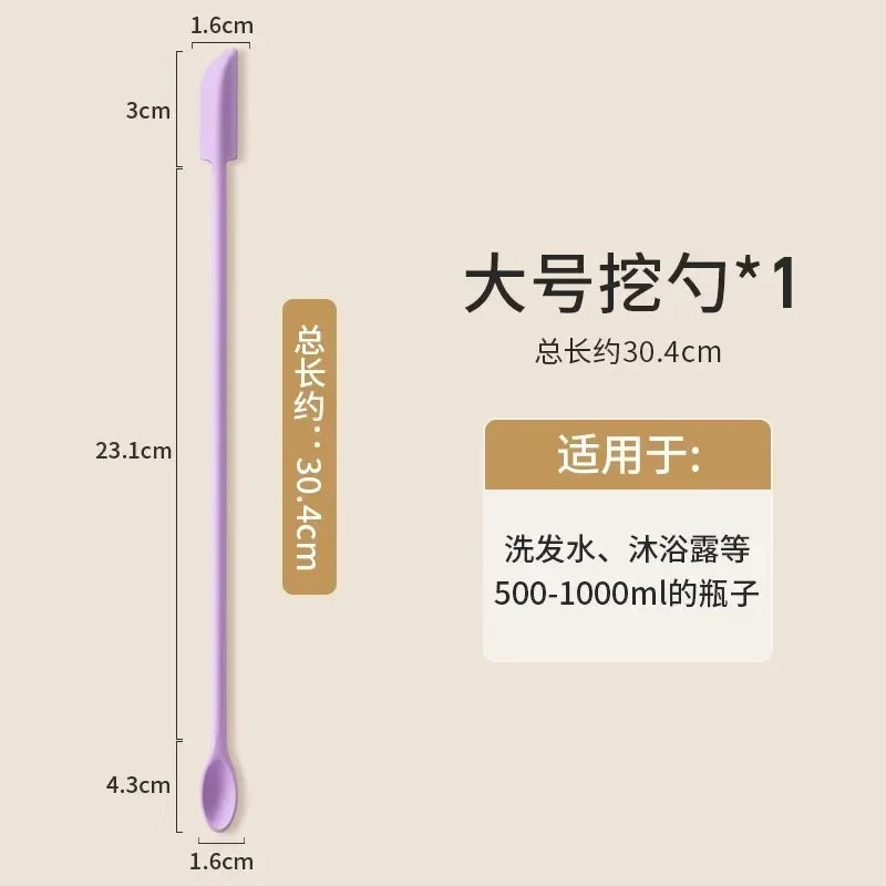 1/3pcs Double-Head Cosmetic Spatula Lengthened Silicone Scraper Jam Deep Bottle Scraper Mini Spatula Set Makeup Beauty Tool Kit