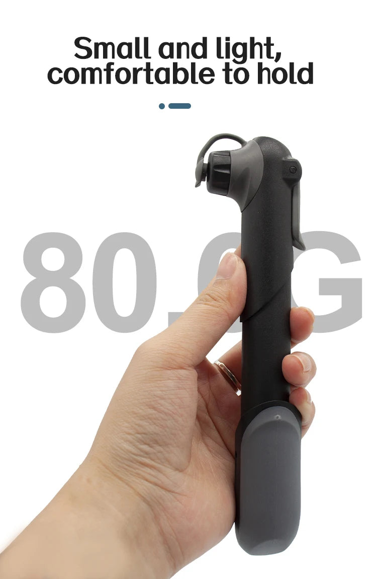 Portable Bicycle Pump Mini Hand Pump Bike Tire Fill Inflator Air Injector with Pressure Gauge MTB Road Cycling Accessories Tools