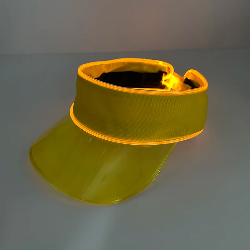 Glowing Summer Sunshade Cap Holidays Outdoor Hiking Running Sports LED Hat NightClub Rave Party Luminous Accessories Travel Hats