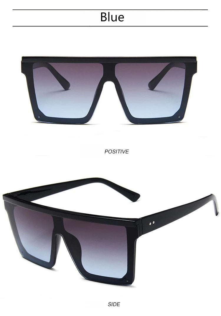 European And American Style Large Frame Integrated Sunglasses Ins Street Shooting Sunscreen Sunglasses For Men And Women 1914