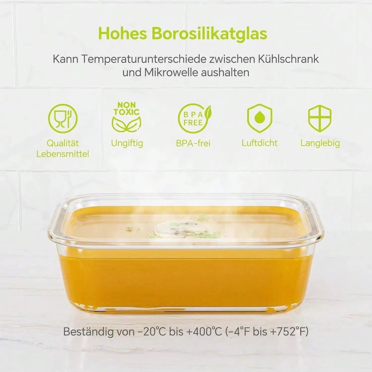 Glass Food Storage Container With Lid, For Meal Prep,Fridge And Dishwasher , Transparent For Storing Food, Salad, Fruit Etc.