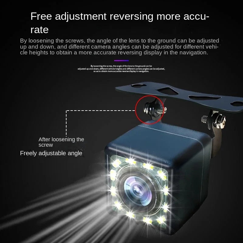 Car Camera Driving Recorder 4-Pin Image Ultra-Clear 12LED Infrared Rear Camera Waterproof Sunscreen HD Night Vision