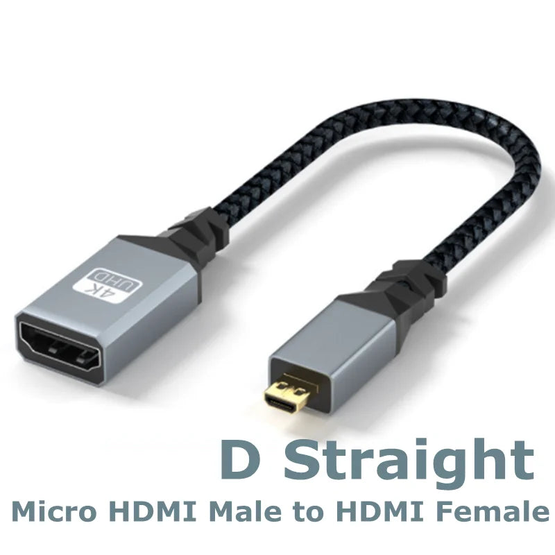 4K60Hz HDMI-Compatible Male To Female Extension Cable Micro/Mini HDMI-Compatible adapter Extender Wire Cord left/right/up/down