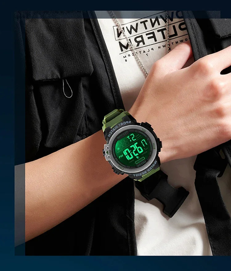 SANDA 2140 Watches Alarm Clock Chrono 5Bar Waterproof Digital Watch reloj hombre New Fashion Outdoor Sport Men Multifunction