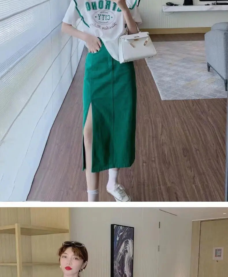 Summer 2024 Trendy Loose ort Sve T-irt Women's Top Design Sense Splicing Slimming Faionable Youthful Polyester Cotto...