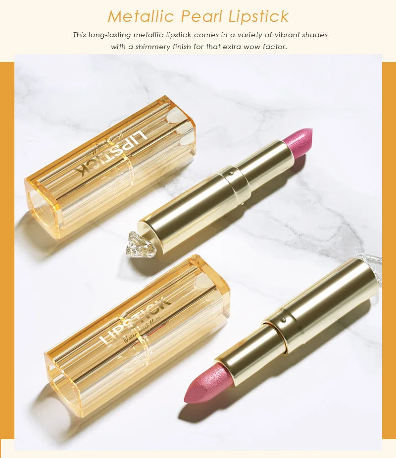 3PCS Luxury Makeup Women Waterproof Lipstick Dropshipping Magic Nude Color Glitter Lipstick Set Matte Long Lasting