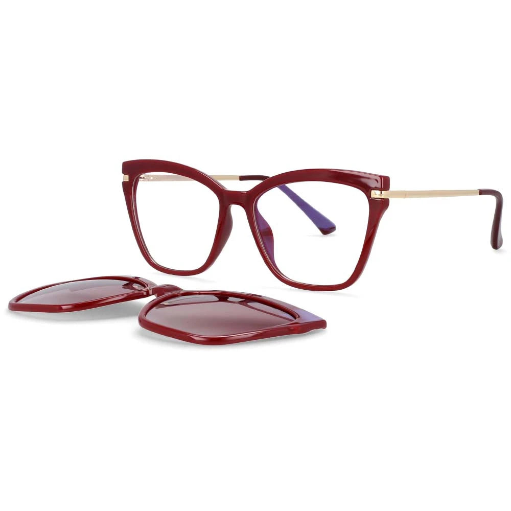 53684 TR90 Anti Blue Light Glasses Frames Polarized Flip-on Sunglasses Men Women Fashion Computer Eyeglasses