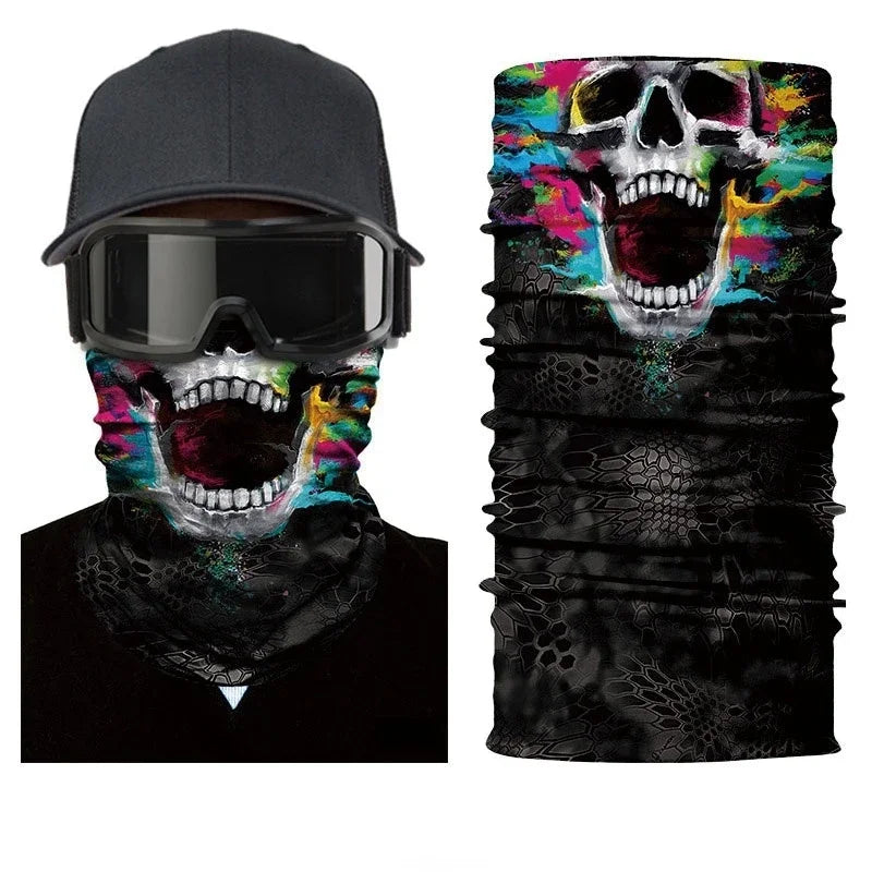 Cool Robot Skull Halloween Mask Scarf Joker Headband Balaclavas Face Mask for Cycling Fishing Ski Motorcycle