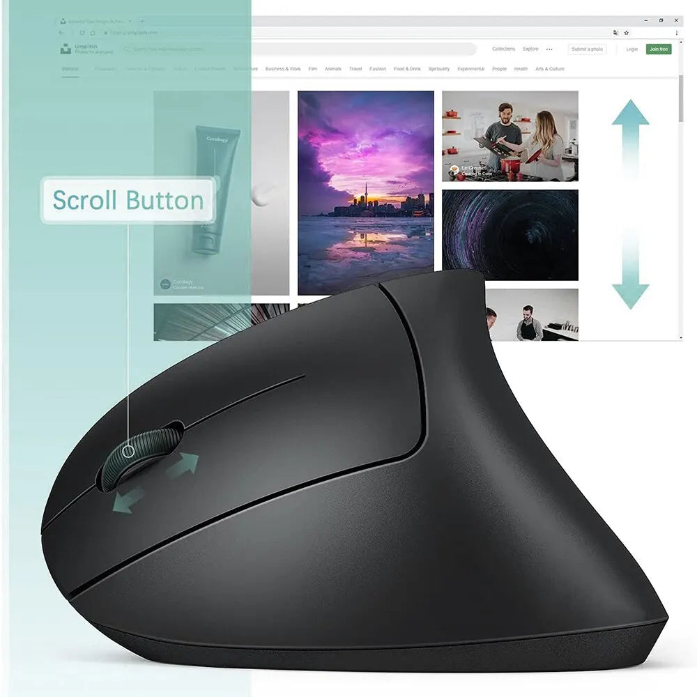 Vertical Ergonomic Gaming Mouse Wireless Rechargeable Gamer Mouse Kit Optical 2.4G Mouse For PC Laptop Computer Desktop USB Mice