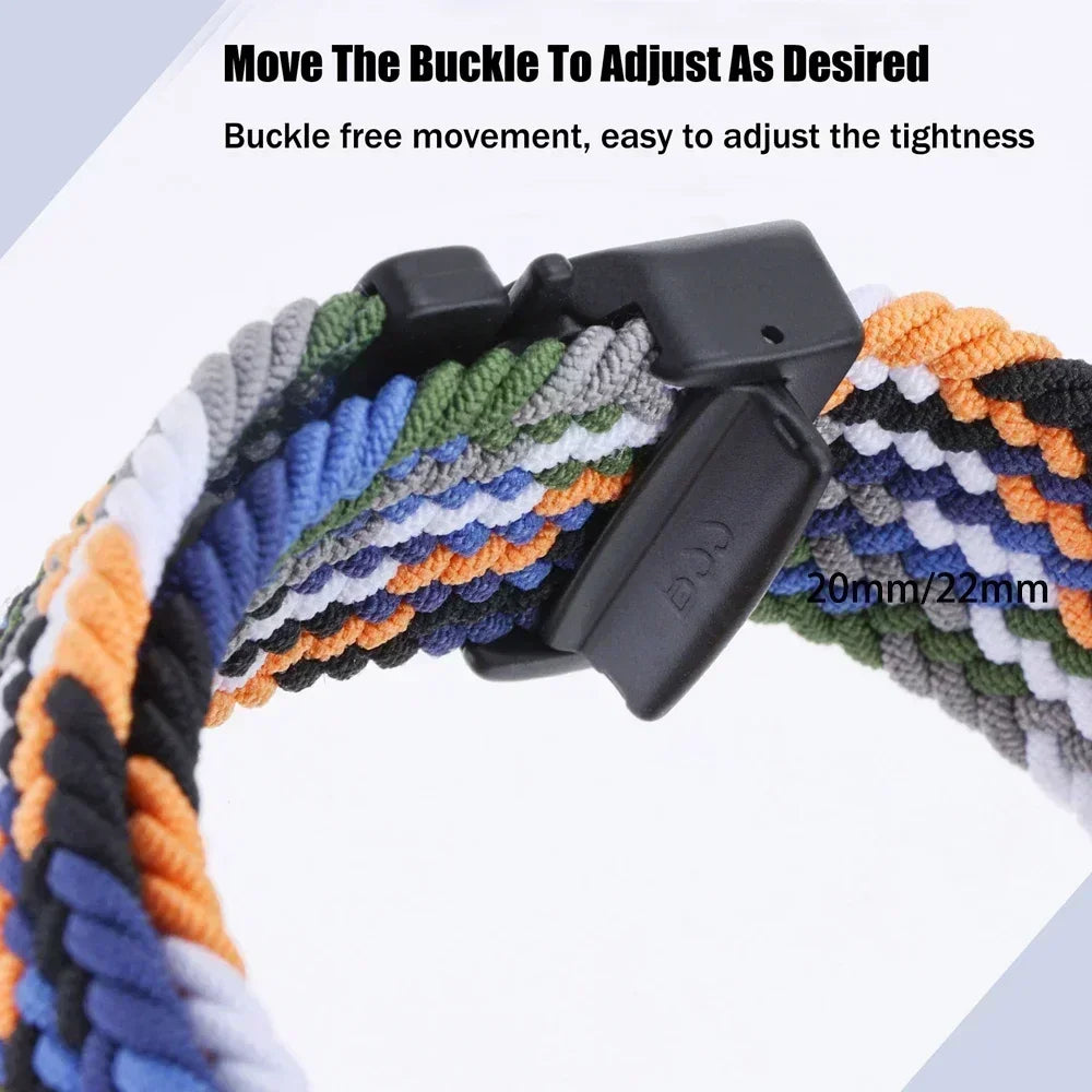 20mm 22mm Straps For Galaxy Watch 7/FE/6/5/pro/4/Classic/active 2/Gear s3 Parachute Bracelet correa Huawei watch GT 2 3 4 5 Band