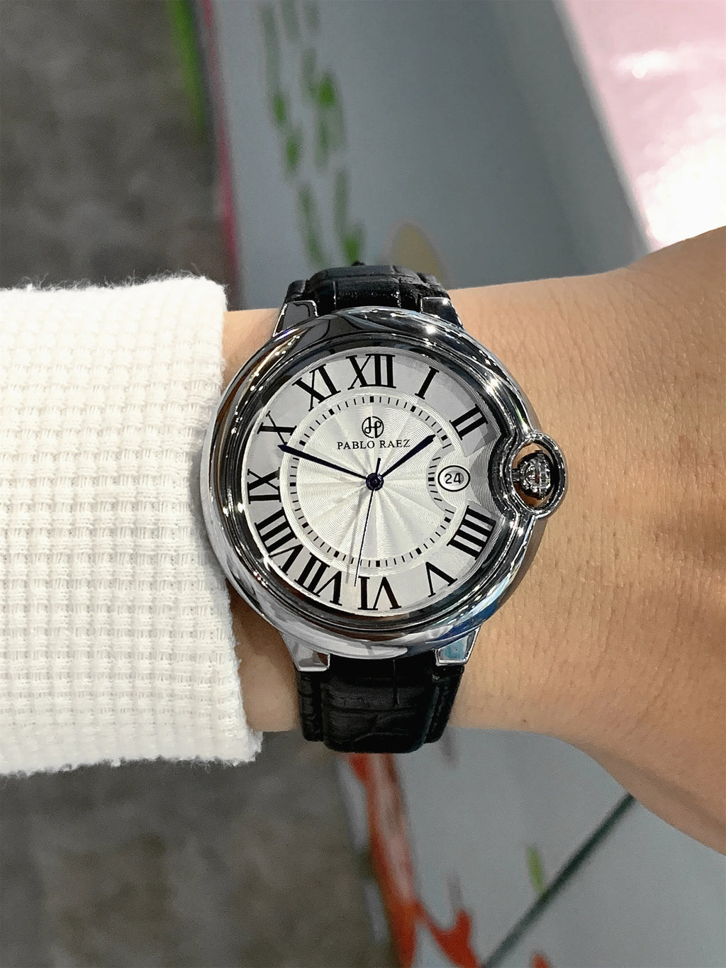 Pablo Raez Couple Watch for Men Women Reloj Mujer Man Quartz Wristwatch Male Simple Leather Strap Ladies Roman Numerals Clock