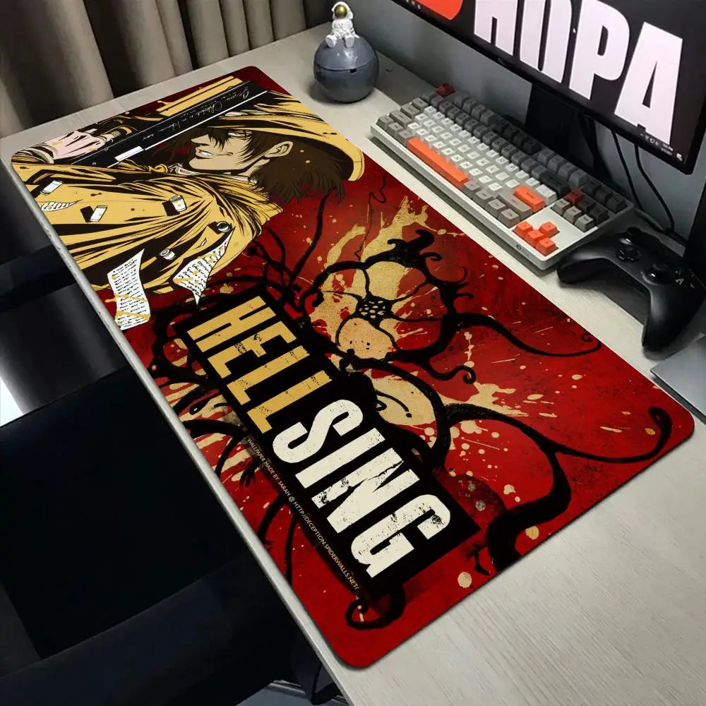 Anime Hellsing Alucard Mouse Pad XXL Gaming Accessories Office Gamer Keyboard Desk Mat Non-Slip Laptop Large rubber Mousepad
