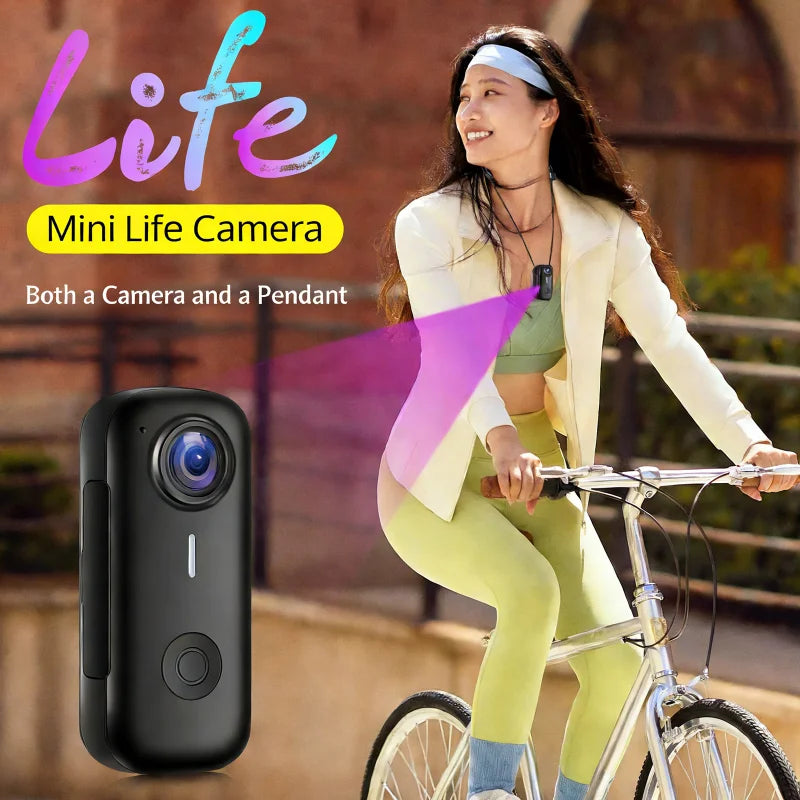 Lenovo Magnetic Sports Camera 2K Mini Thumb Camera WiFi 120° Wide Angle Smart Anti Shake For Cycling Vlog Motorcycle Helmet