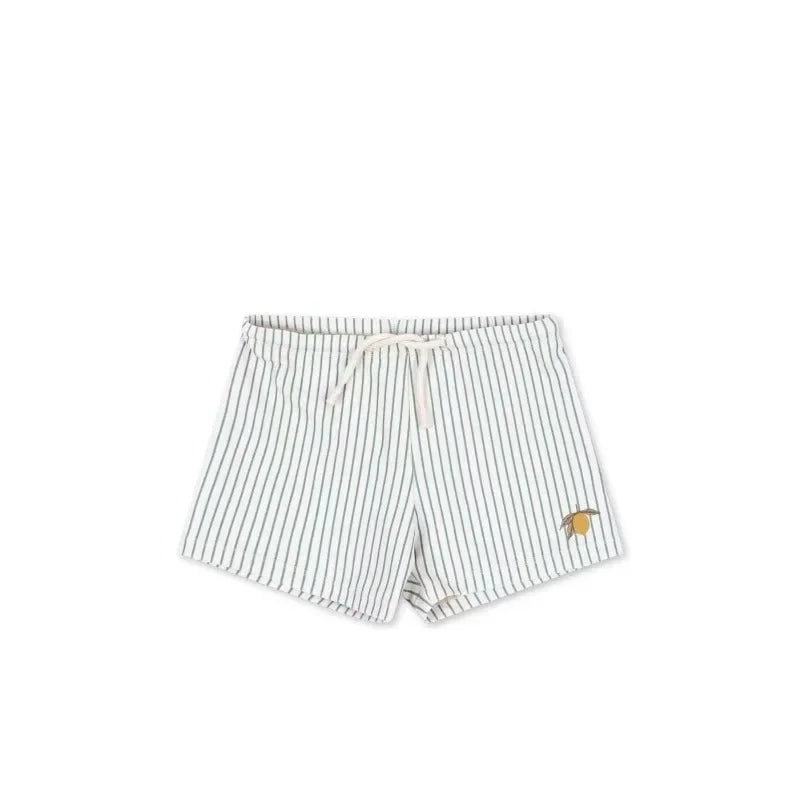Baby Swimwear  Boys Swimwears Striped Lemon Long Sleeved Swimsuit Seahorse  Boy Beach Shorts kids Vacation Sunscreen Swimsuits