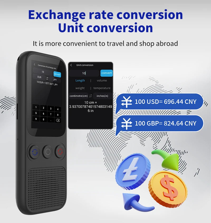 Language Translator Offline Voice Photo Translation WiFi Portable Translator 138 Languages Translator Device for Travel Business