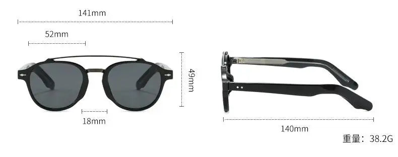 Designer Anti Blue Light Glasses Men's Retro Double Bridge Thickened Frame Fashion Optical Prescription Glasses for Women