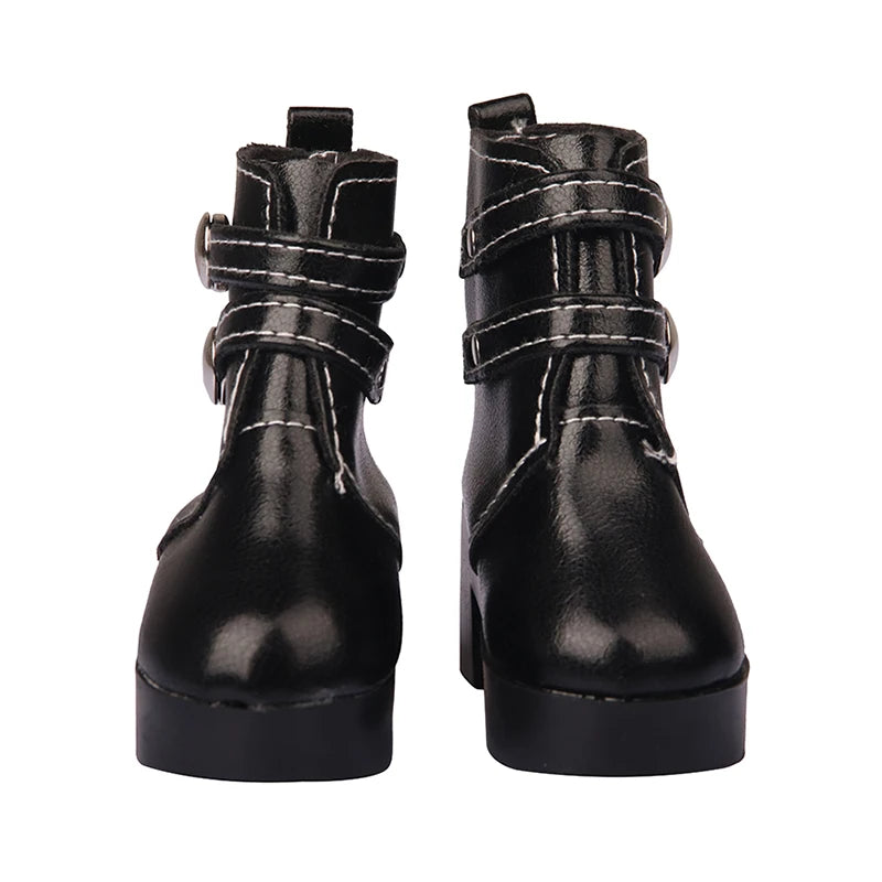 Toy Accessories 7cm Doll Shoes toys Fashion Double Breasted Leather Boots Rubber Girl Doll Shoes Accessory for Kids