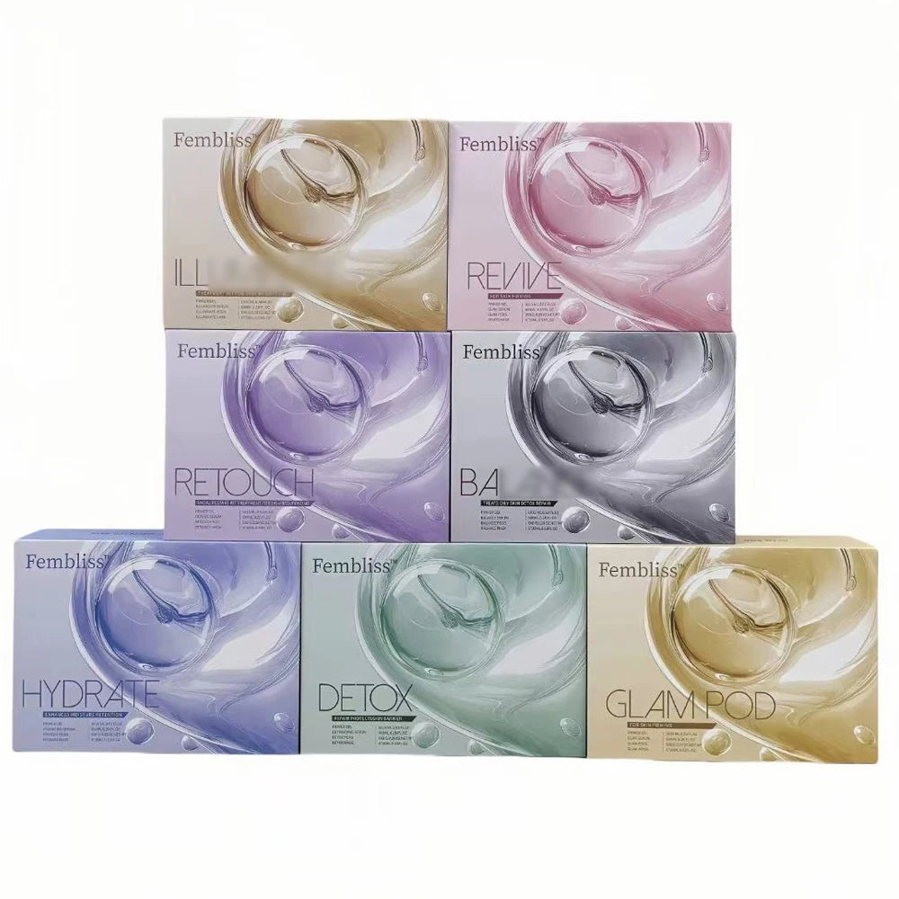 3.0 Glam Revive Hydrate Detox kit Pods Serum For Oxygen Bubble Pen Aqua Facial Machine Skincare CO2 Serum Capsule Gels Facial SP