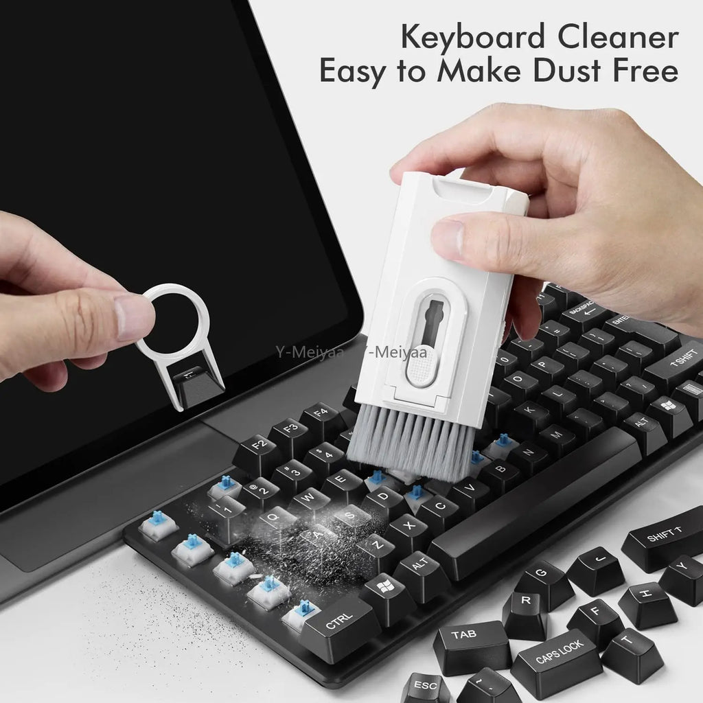 8 in 1 Cleaning Kit Computer Keyboard Cleaner Brush Earphones Cleaning Pen for  Headset IPad Phone Cleaning Tools Keycap Puller