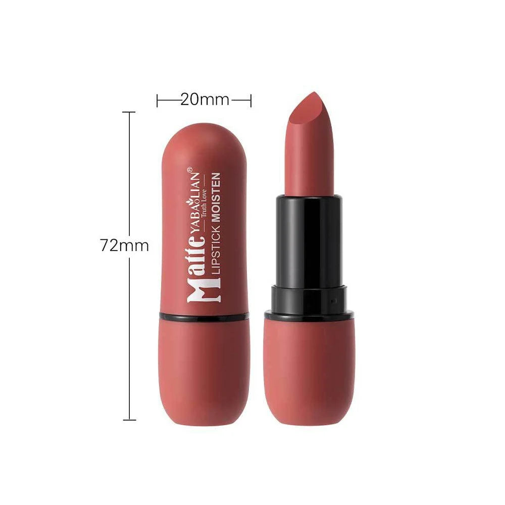 6 Colors Sexy Matte Lipstick Waterproof Long Lasting Color Rendering Non-stick Nude Brown Lipstick Pencil Woman Makeup Cosmetics
