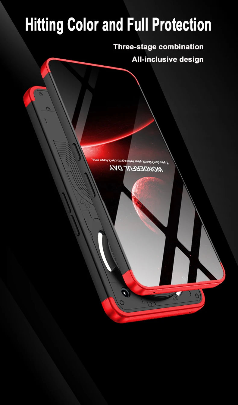 For Nothing Phone3a Pro Matte Hard PC Shockproof 360 Full Protection Case For Nothing Phone 3a Pro Three-stage Combination Cover