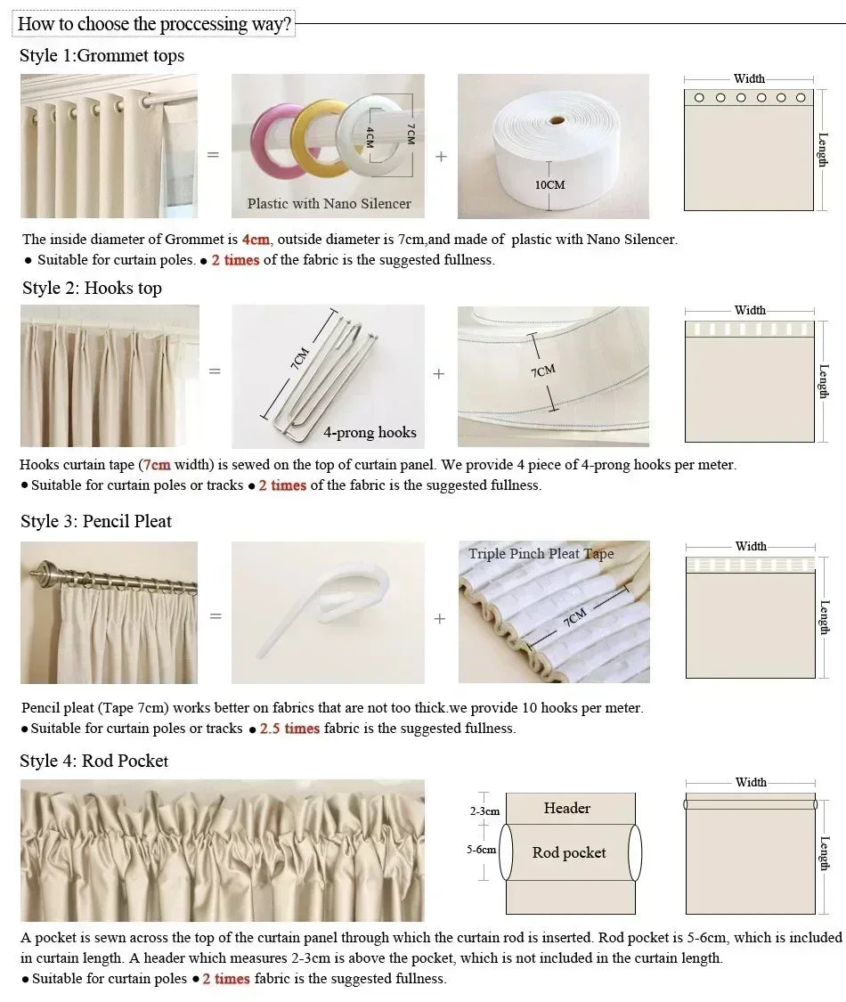 2025 new thickened French light luxury cream curtain cloth solid color bedroom living room full blackout sunscreen cotton linen