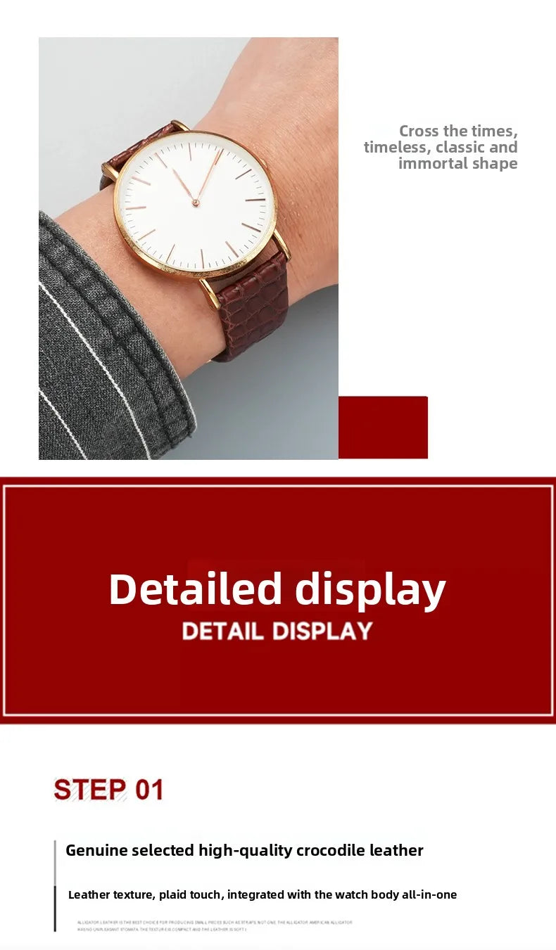 Alligator wacth strap Ultra Thin 12 13 14 15 16 18 20 22mm men women Black Brown Blue Crocodile Leather watchband For any brands