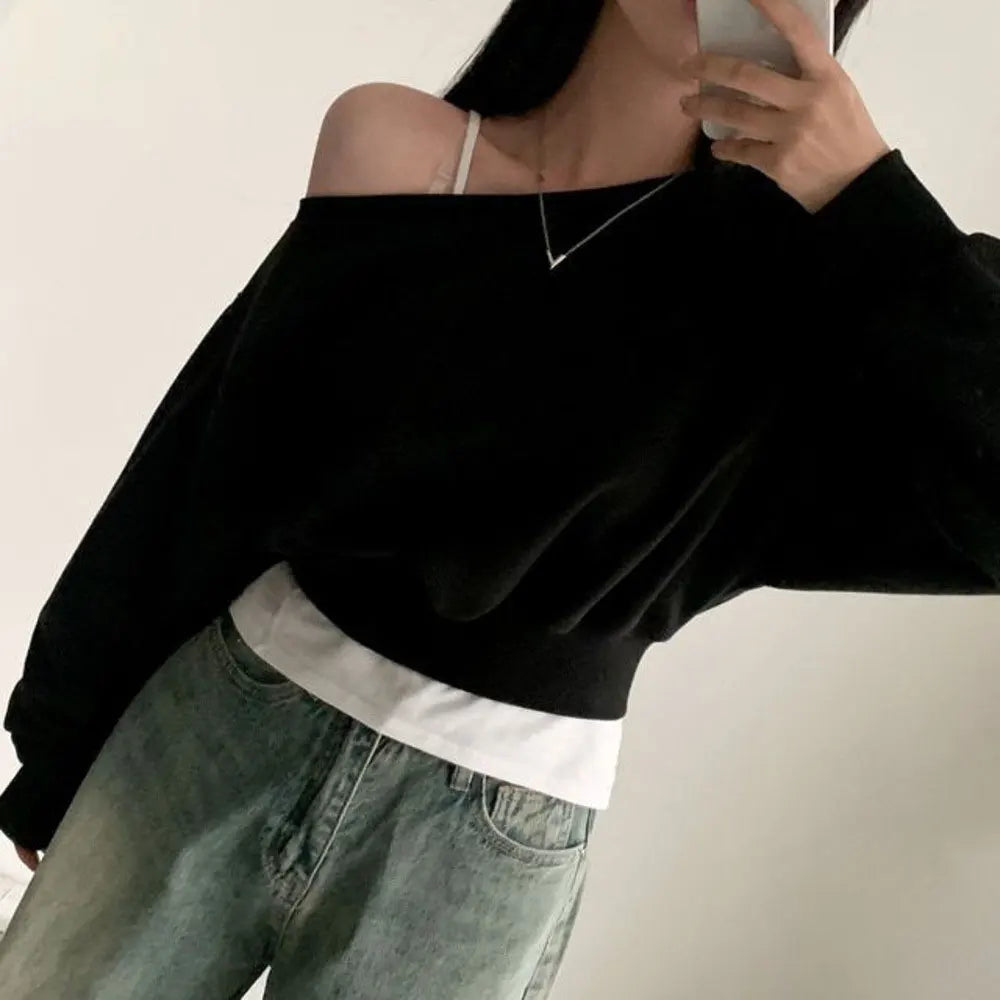 Beach Look Vacation Outfit Casual Hoodie Casual Off Shoulder Hoodie Short Hoodie Medium Stretch Polyester Fabric