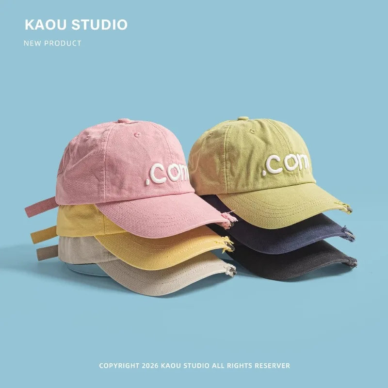 Hats for Women Spring and Summer Outdoor Travel Sun Protection Versatile Fashion Letter Embroidery Hip Hop Baseball Caps for Men
