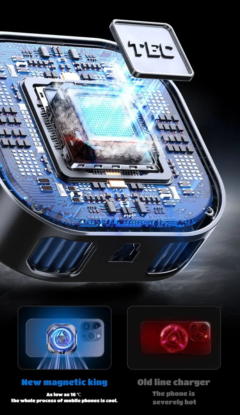 Magnetic Back clip Mobile Phone Cooler Silent Semiconductor Cooling Radiator Phones The Ultimate Summer Cooling Gadget