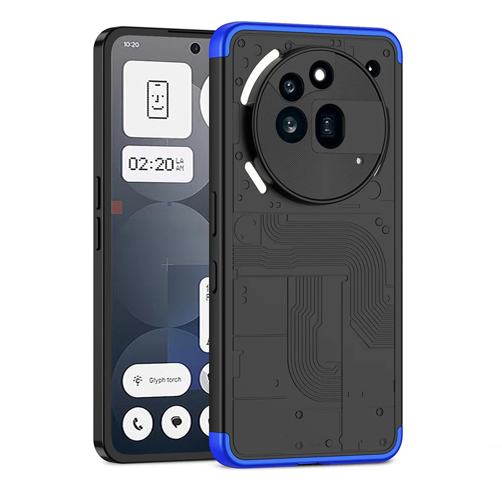 For Nothing Phone3a Pro Matte Hard PC Shockproof 360 Full Protection Case For Nothing Phone 3a Pro Three-stage Combination Cover