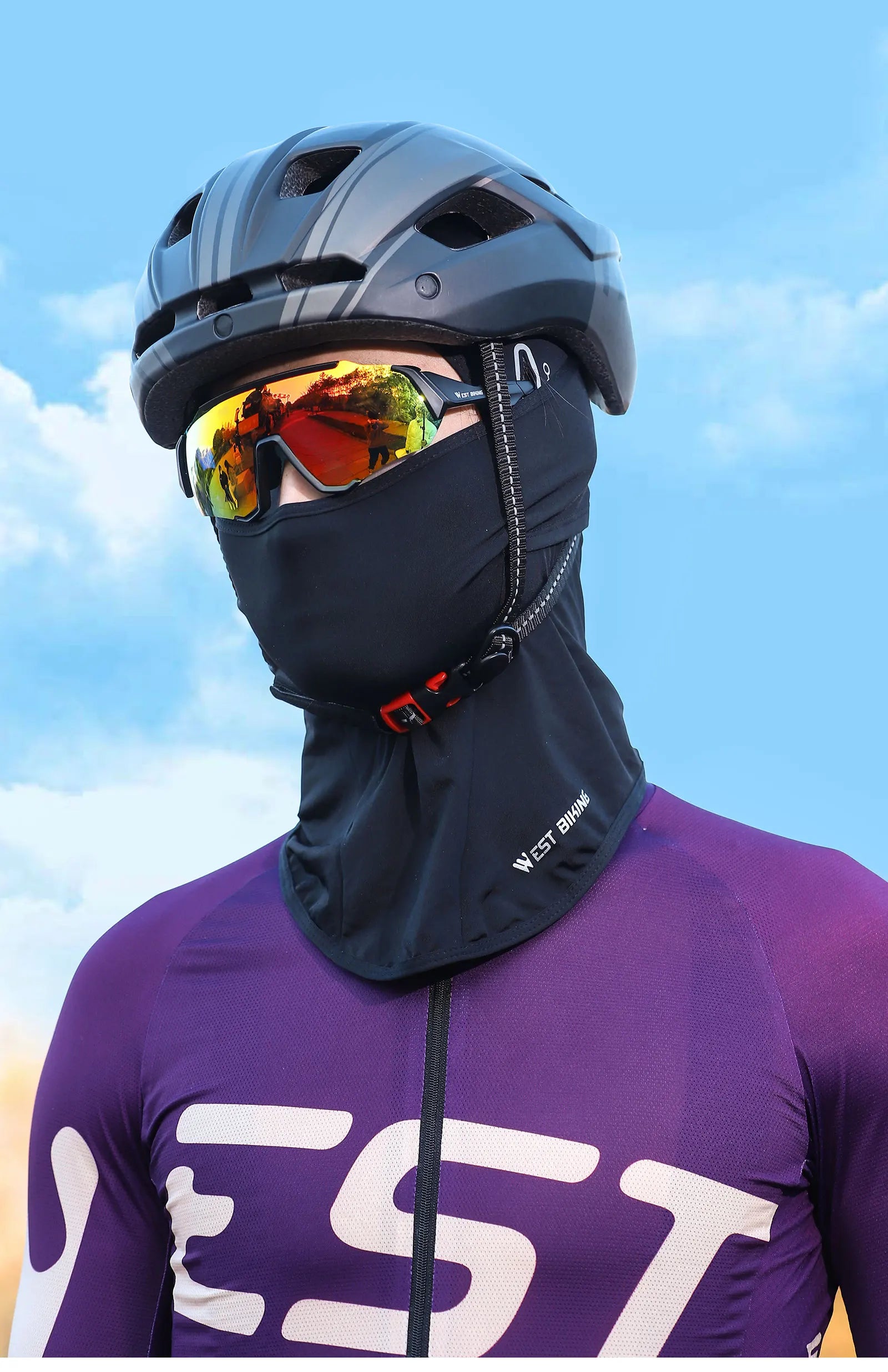 WEST BIKING Summer Cycling Face Mask Cool Breathable Sports Balaclava Men Women Bicycle Motorcycle Sun UV Protection Cycling Cap