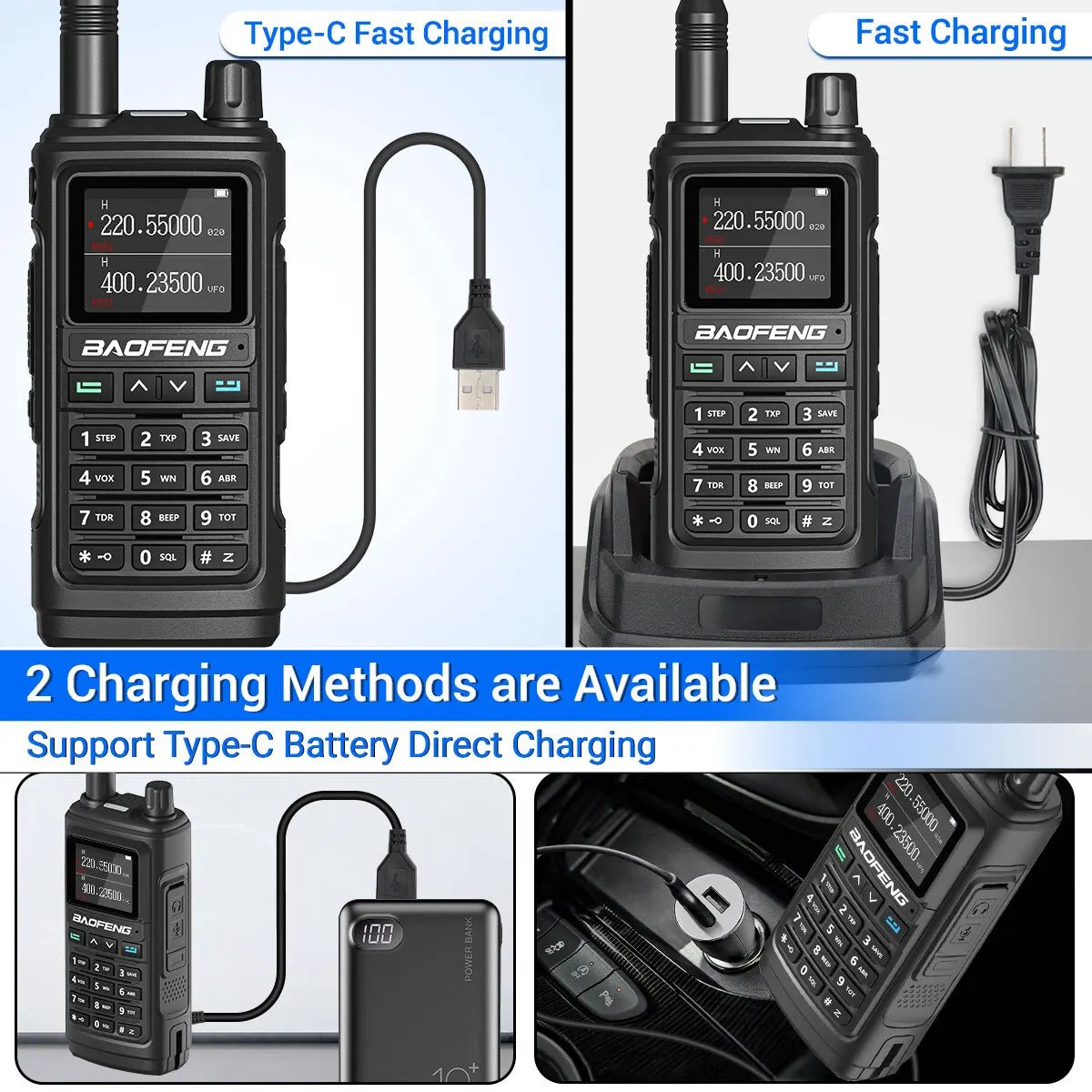 Baofeng UV 17 Pro Wireless Copy Frequency Walkie Talkie 16 KM Long Range Flashlight Type-C Charger Ham Radio UV 17 Pro L K5 5R
