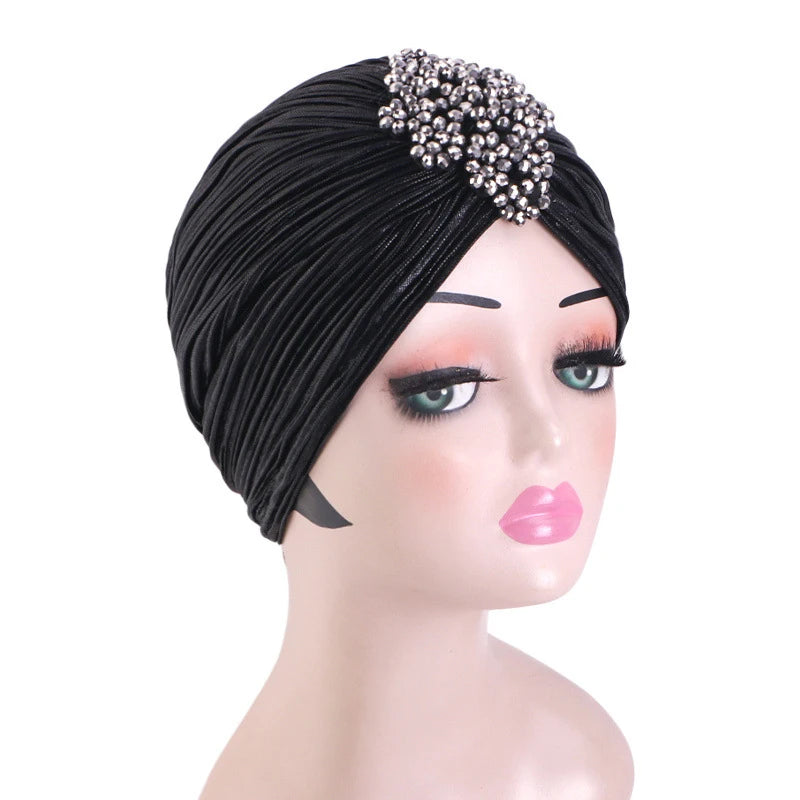 New Women Velvet Turban Hat Muslim Twist Solid Color Hijab Chemo Cap Head Wrap Headscarf Beanies Bonnet Headscarf Turbante Mujer