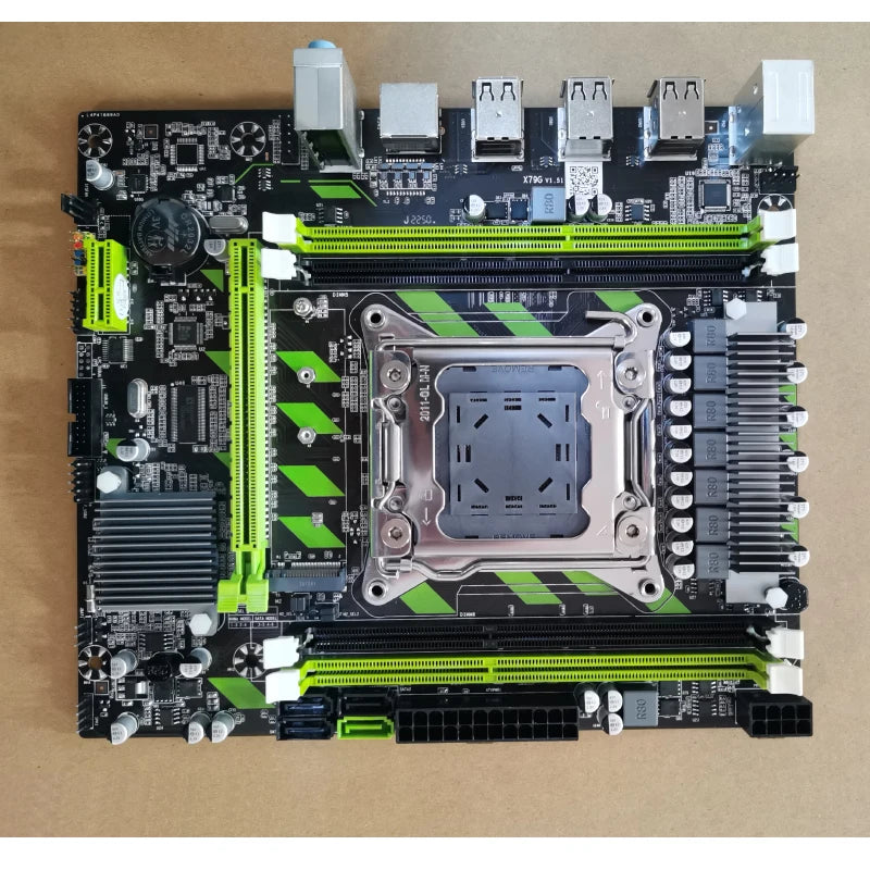 Atermiter X79G  X79 Motherboard LGA 2011 USB2.0 SATA3 Support REG ECC Memory And Xeon E5 Processor 4DDR3  PCI-E NVME M.2