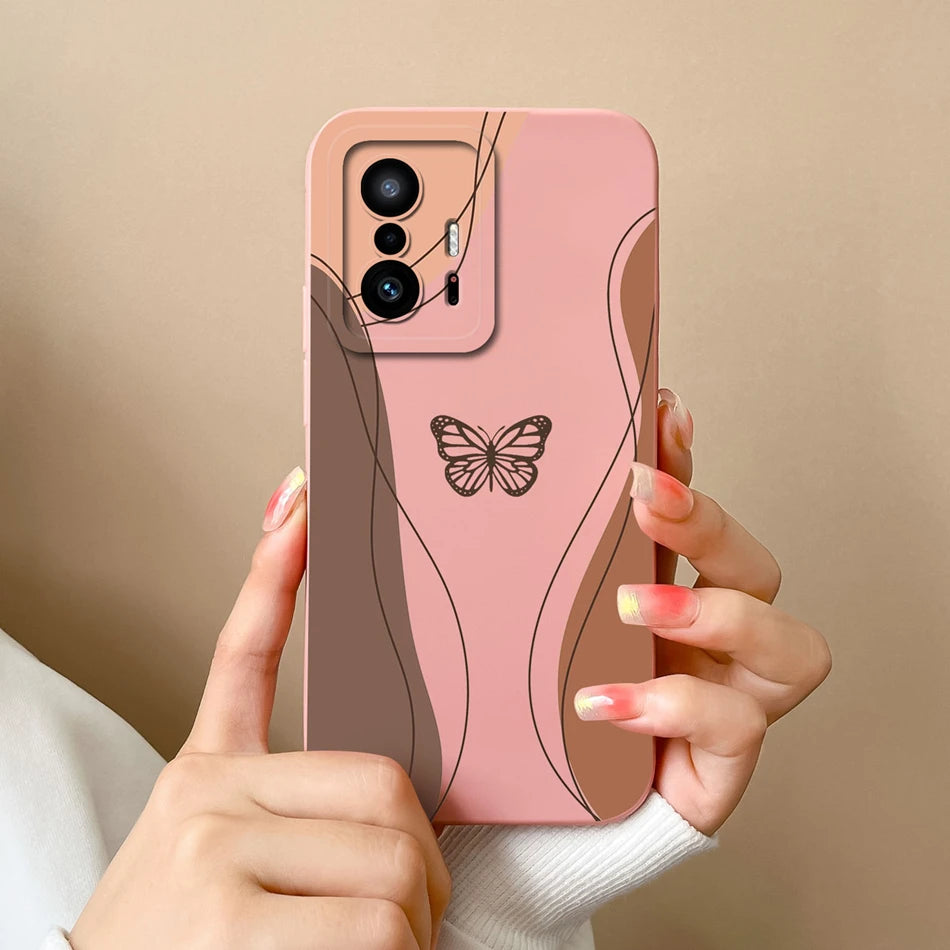Love Heart Case For Xiaomi 11T Pro Back Cover Soft Liquid Silicone Full Protection Phone Covers For Xiaomi Mi 11t Pro 11 t Funda