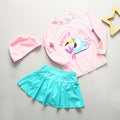Baby Girl Swimwear Yellow Swimsuit for Girls UPF50 Sunscreen Children Swimming Suit Long Sleeve Infant Toddler Bathing Suit Kids