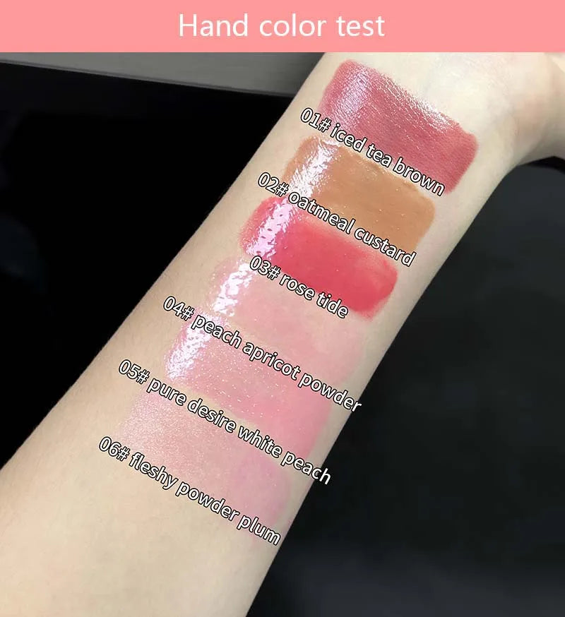 Shimmer Lip Jelly Pen Moisturizing Mirror Water Light Solid Lip Gloss Film-forming Non-Fading Gloss Lipstick Long-lasting Makeup