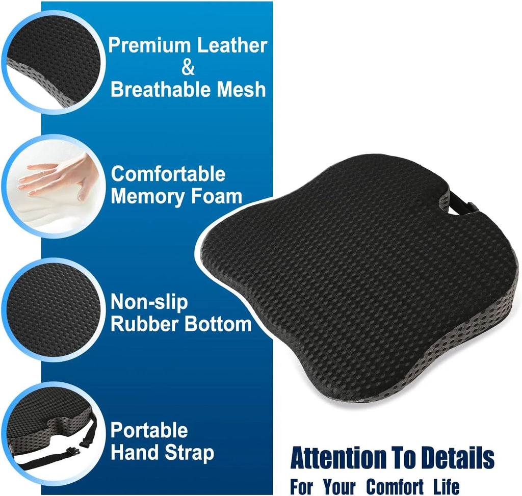 Car Seat Office Chair Back Lumbar Support Car Waist Rest Rebound Memory Foam Cushion Pad Back Lumbar Cushion for Car Driver