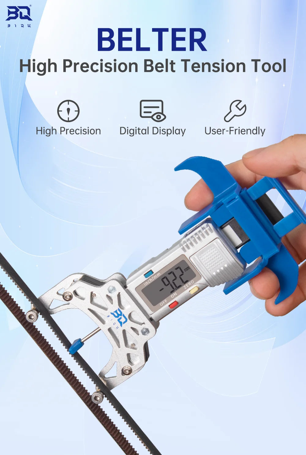 BIGTREETECH Belter High Precision Belt Tension Tool Digital Display User Friendly for VoronV2.4 Vzbot FDM 3D Printer Accessories