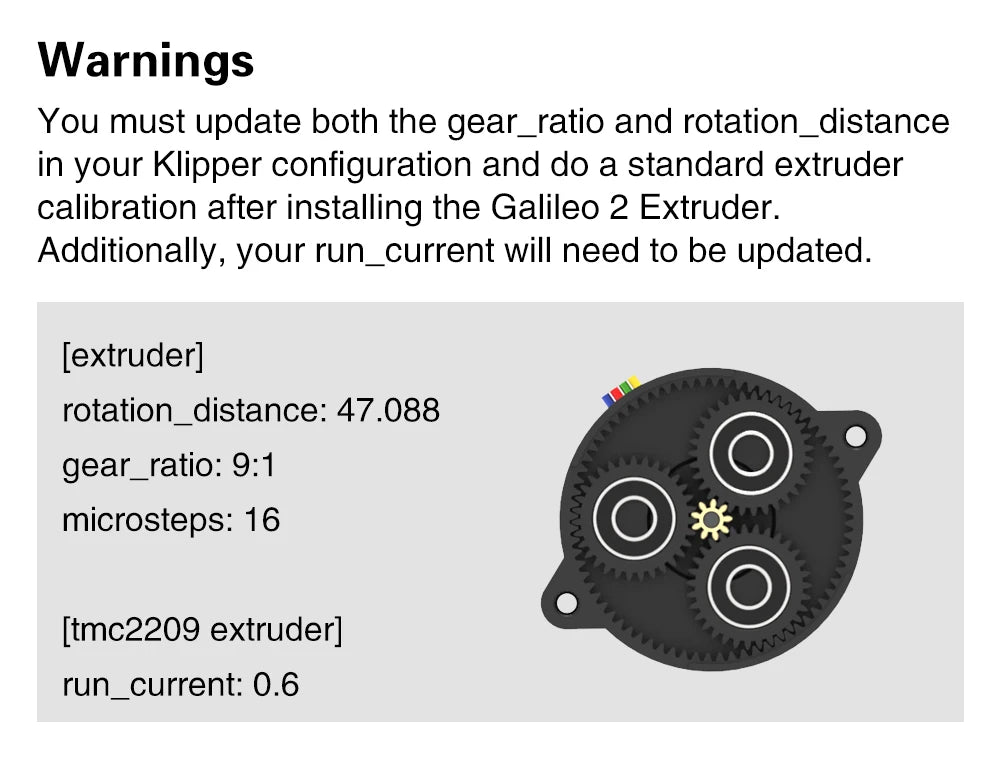 Trianglelab REVC LDO Galileo 2 Extruder 9: 1 tooth ratio directly drive extruder for VORON stealthburner afterburner